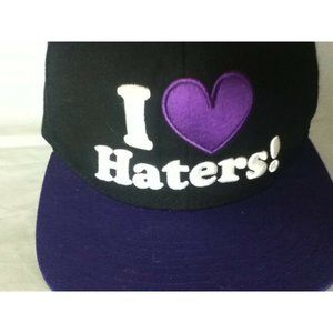 I LOVE HATERS! SNAPBACK CAPS, FLAT PEAK BASEBALL